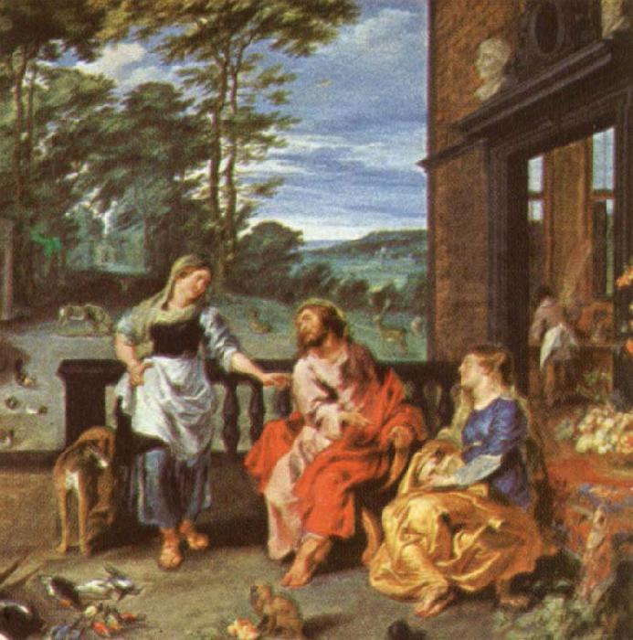 Peter Paul Rubens Christ at the House of Martha and mary Sweden oil painting art